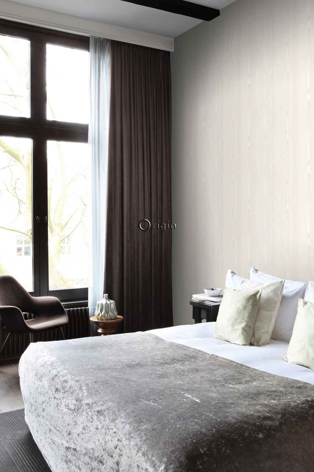 TAPETE Holzoptik 53 cm x 10.05 m - Beige, Papier (53/1000cm) - Origin Wallcoverings