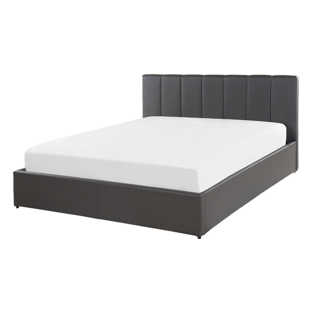BETT 140/200 cm Dunkelgrau Dreux - Dunkelgrau, Textil (140/200cm) - Beliani