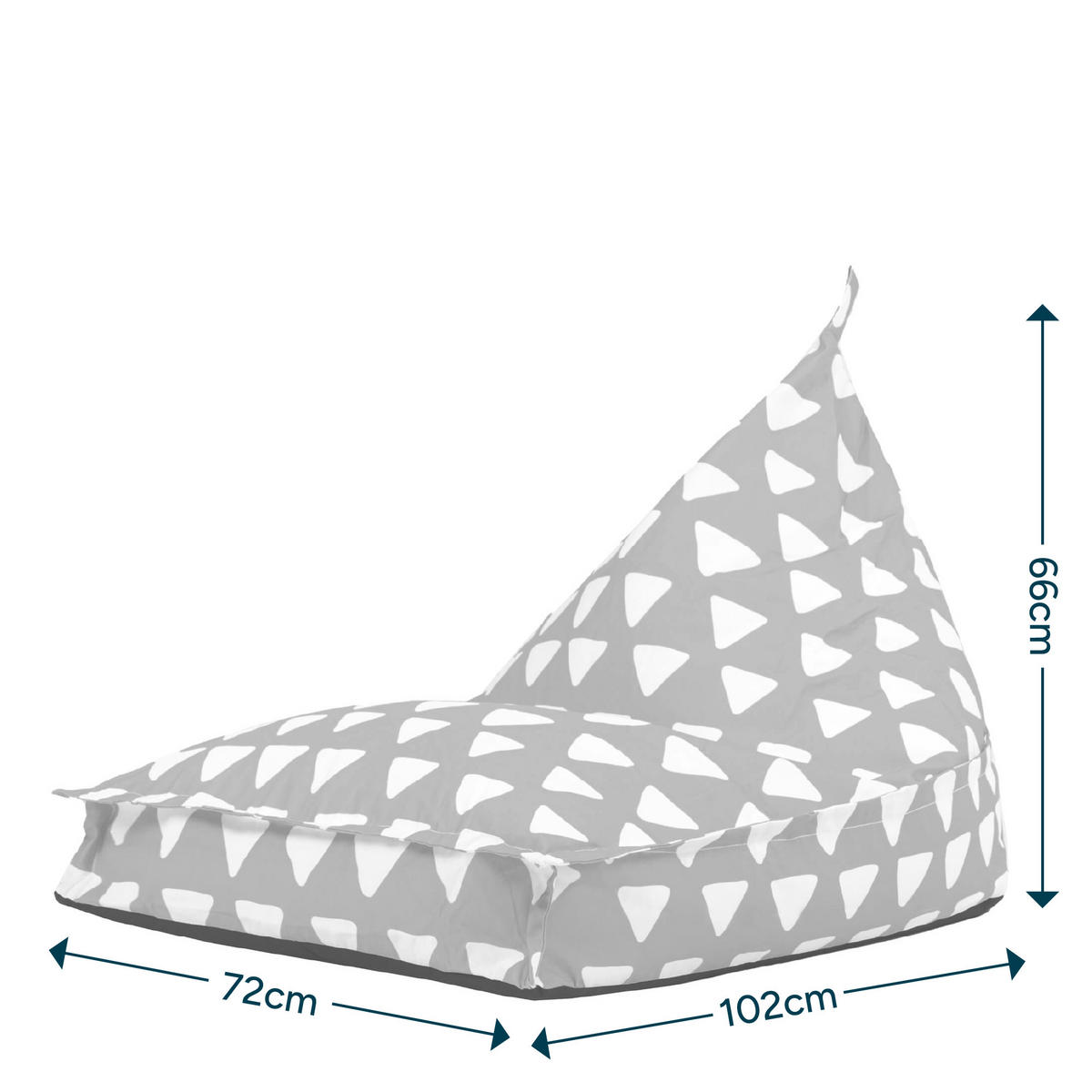 KINDERSITZSACK Liege Zickzack - Orange, Textil (72/66/102cm) - icon