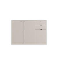 KOMMODE METRIX 120/82,5/35cm mit 2 Schubladen 3 Türen Kaschmir - Kaschmir, Holzwerkstoff (120/82.5/35cm) - MASSENO