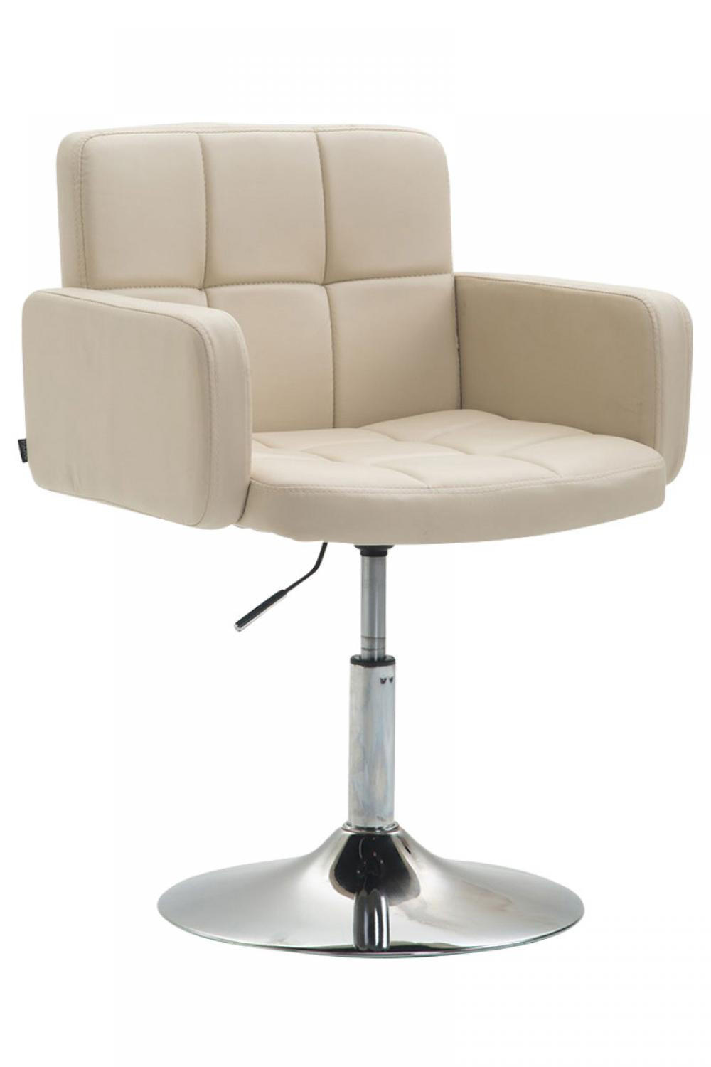 SESSEL Lederlook creme - Creme, Textil/Metall (58/80/48cm) - CLP