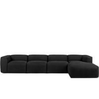 ECKMODULSOFA-RECHTS BUFFO 6-Sitzer mit extrem weicher Sitzfläche, Gewebestoff, graphit - Graphitfarben, Textil (377/180cm) - KONSIMO®