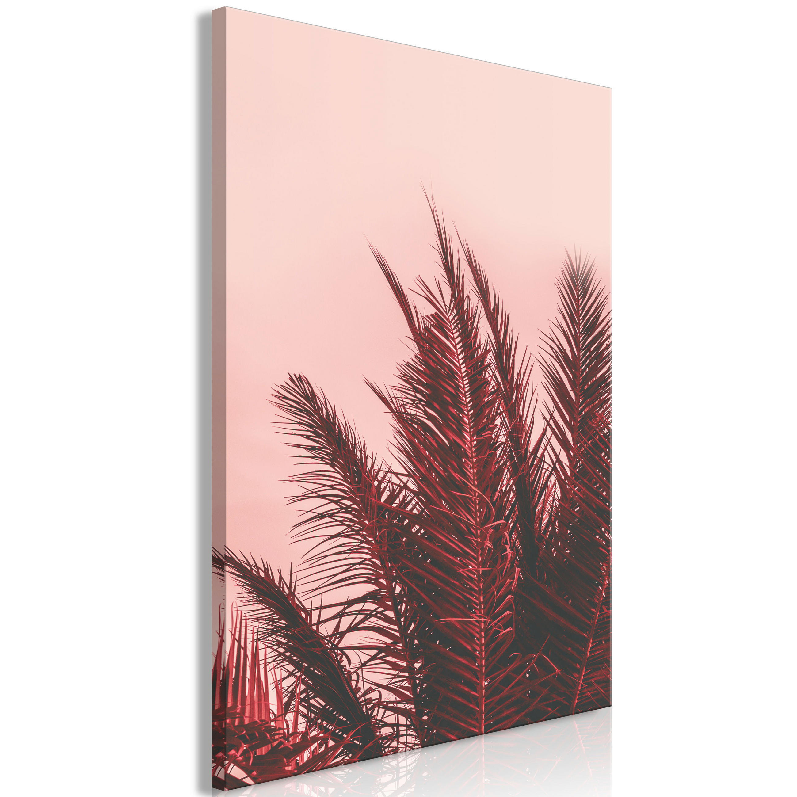 KUNSTDRUCK Rosa 80/120 cm - Pink/Schwarz, Textil (80/120cm) - KUNSTLOFT
