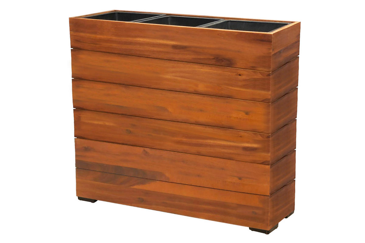 PFLANZKASTEN 93x33x72 cm, Braun, Akazienholz - Braun, Holz (33/72/93cm) - dasmöbelwerk