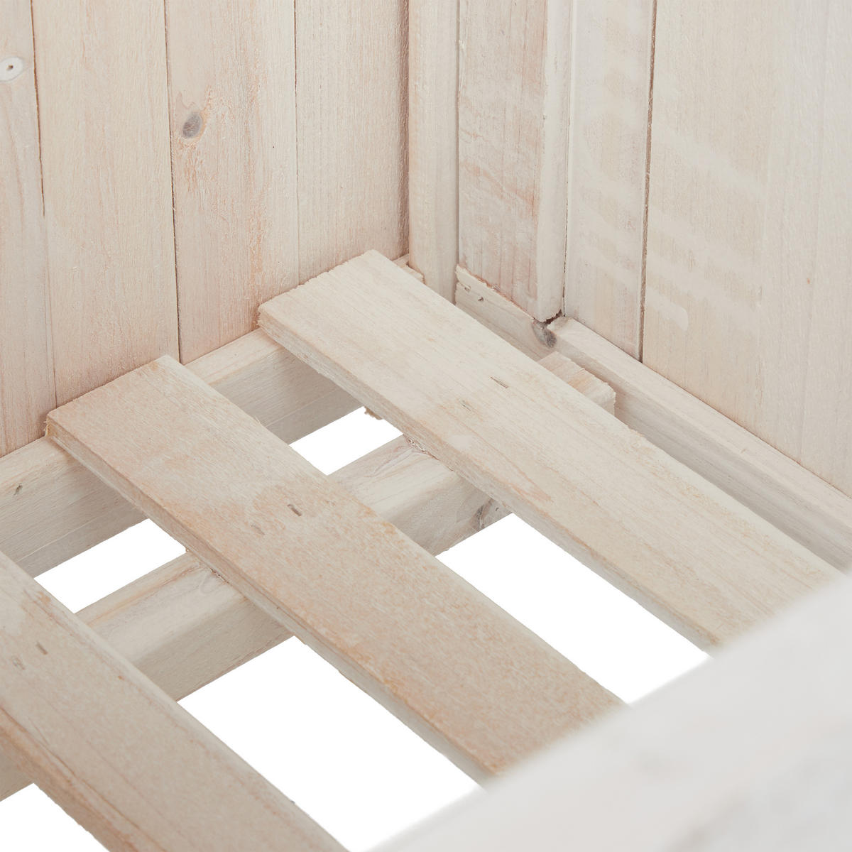 RANKKASTEN - Weiß, Holz (36/90/36cm) - Relaxdays