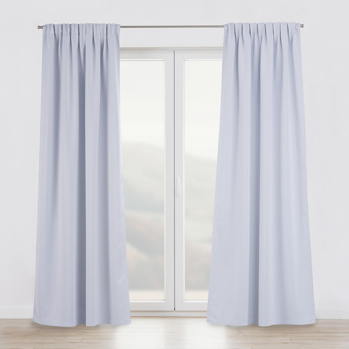 VERDUNKELUNGSVORHANG mit Schlaufenband 140x280 cm kreideweiß - Weiß, Textil (140/280/1cm) - Dekoria