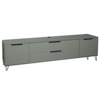 LOWBOARD Erna 216x45x62 Pinie Green matt Lack - Grün, Holzwerkstoff (216/62/45cm) - 58aufmkessel