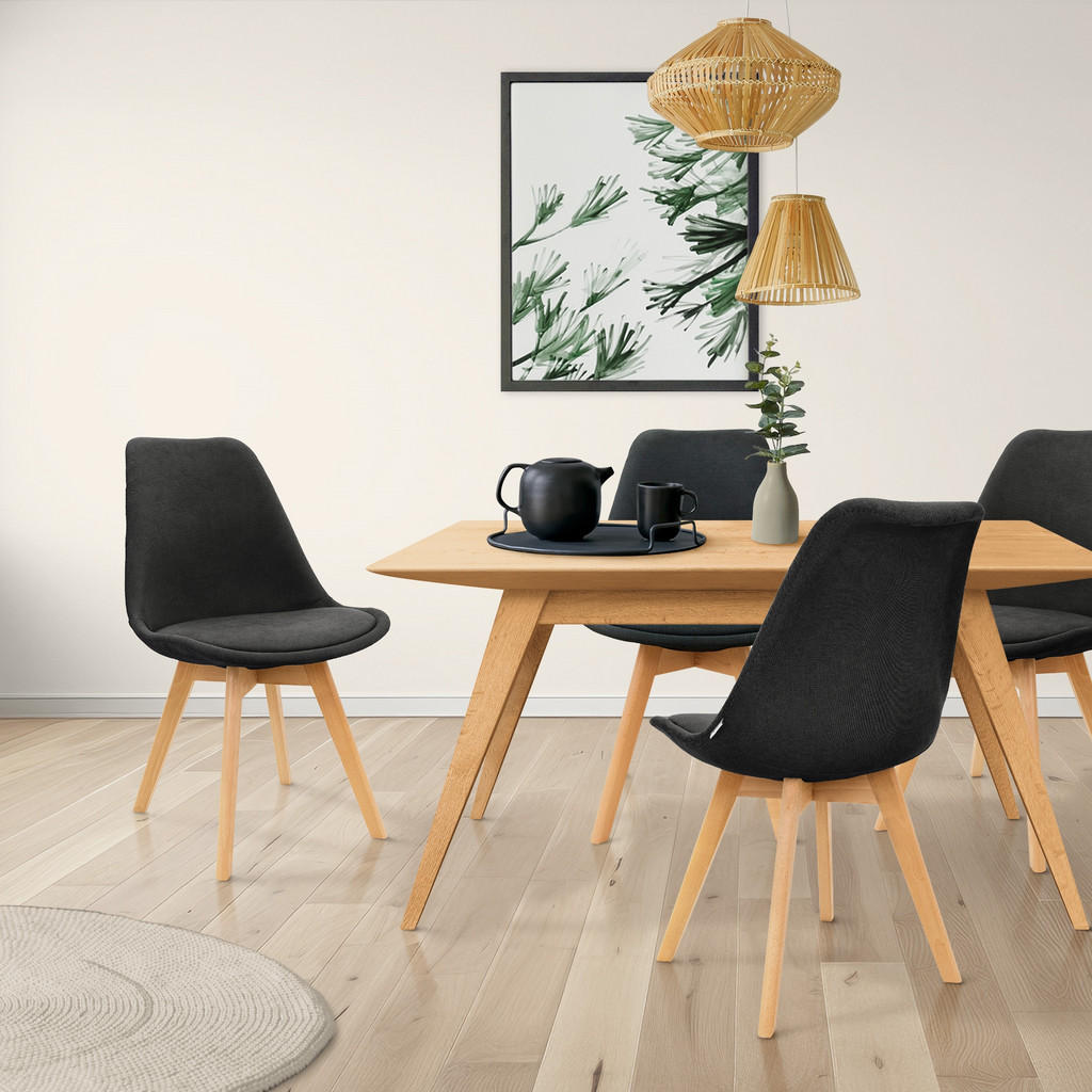 Thumbnail - Ml-Design Esszimmerstuhl, Anthrazit, Holzwerkstoff, 55x83x49 cm, Wohnzimmer, Hocker, Sitzhocker