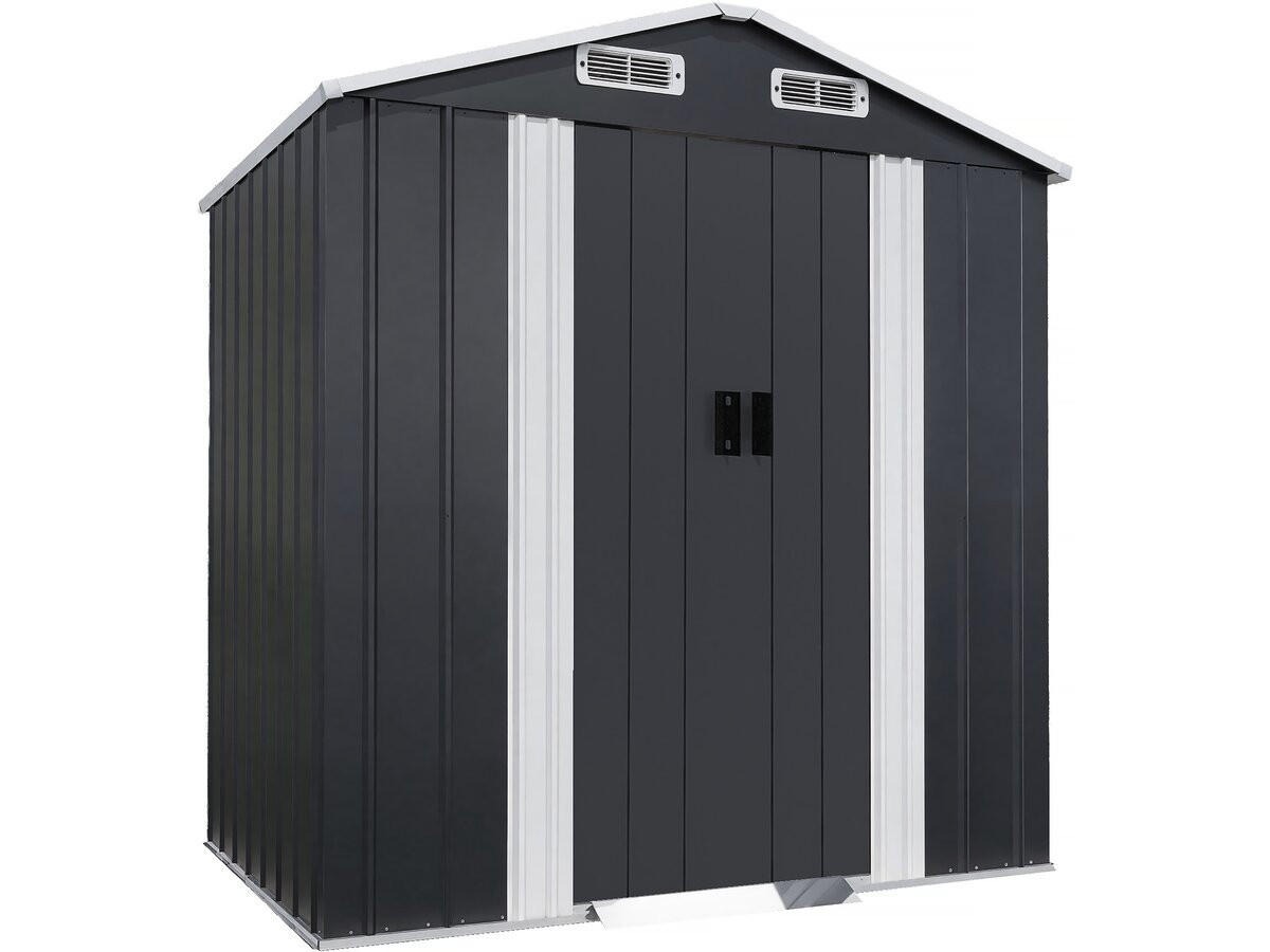 METALL-GARTENHAUS boston Grau - Grau, Metall (118/196/184cm) - Habitat Garten