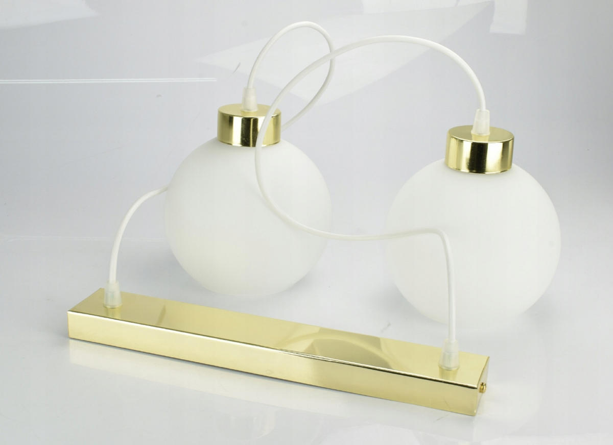 PENDELLEUCHTE GOLDGLAS - Goldfarben/Weiß, Glas/Metall (13/40/80cm) - kiki design