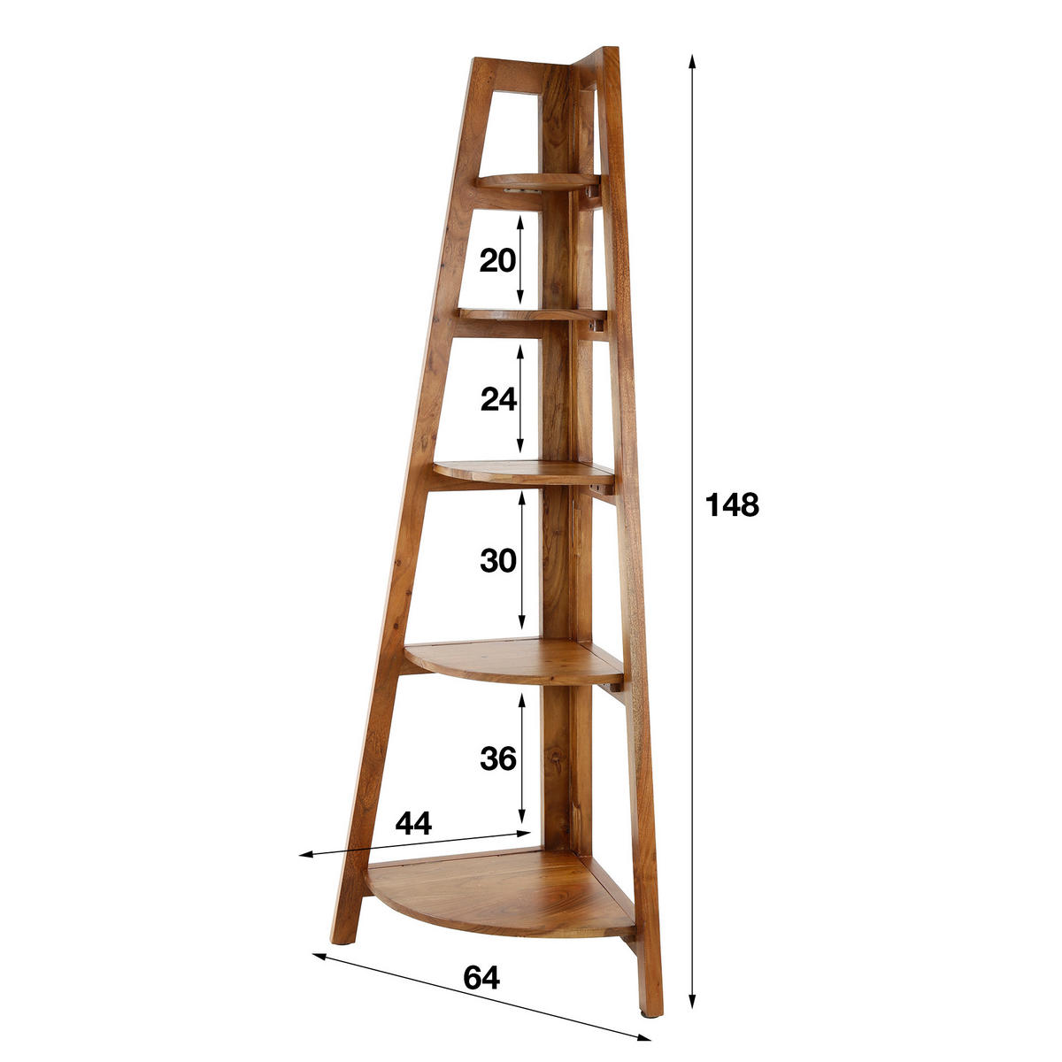 ECKREGAL Rean Braun 44/64/148 cm - Braun, Holz (64/148/44cm) - Hoyz Collection
