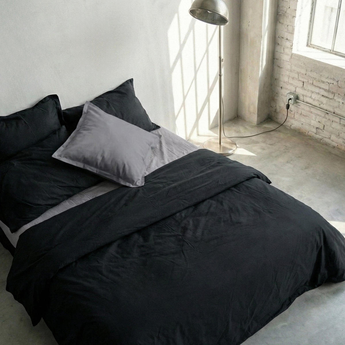Happy Friday BETTBEZUG Basic Schwarz 180x220 cm (Komfortgrösse) jetzt nur online ➤