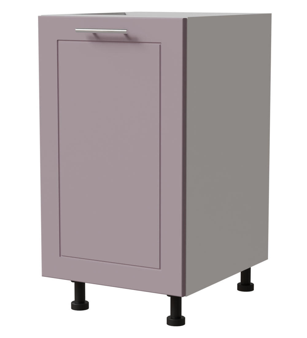 UNTERSCHRANK Bari D1D/45 Weiß / RAL 4009 pastellviolett 45 / 50 / 82cm - Violett/Weiß, Holz/Holzwerkstoff (45/82/50cm) - Feldmann-Wohnen