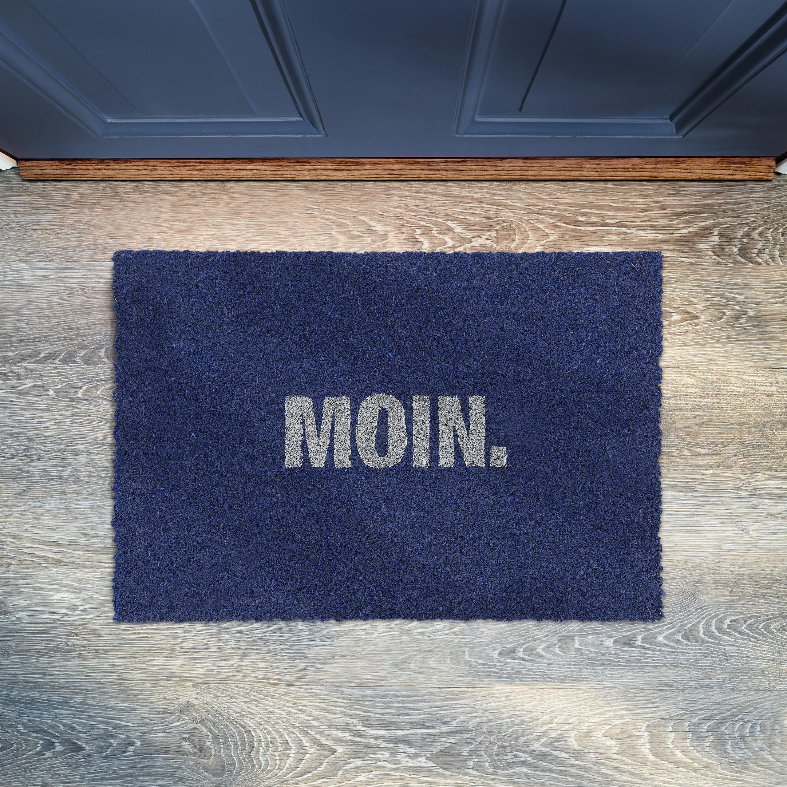 KOKOSFUSSMATTE - Blau, Kunststoff/Textil (60/40cm) - Relaxdays