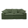 SOFA NETTA Grün Cord - Braun/Grün, Birkenholz/Textil (226/90/116cm) - KAWOLA