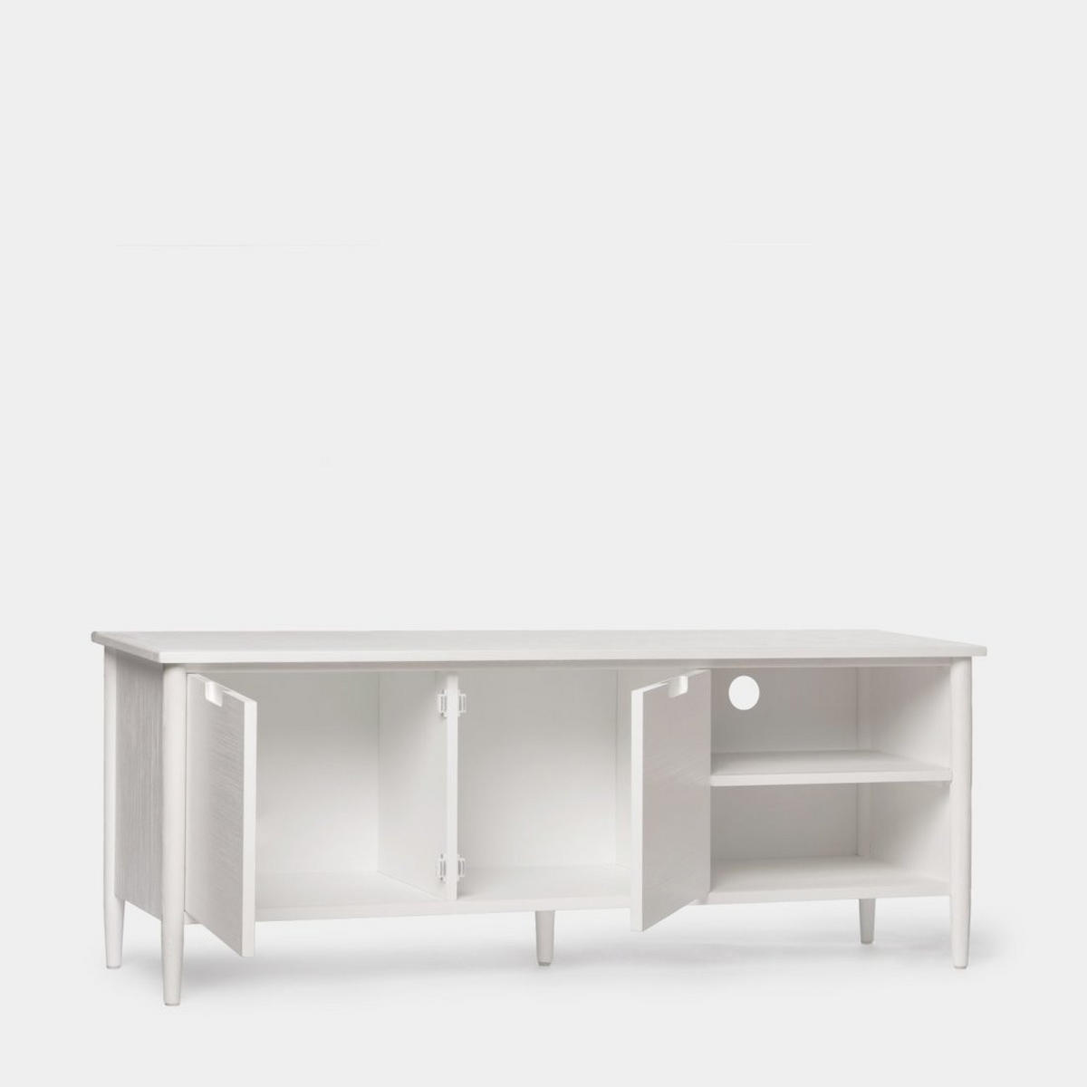 TV-ELEMENT Kenan Weiß 140 cm x 55 cm - Weiß, Holzwerkstoff (140/55/40cm)