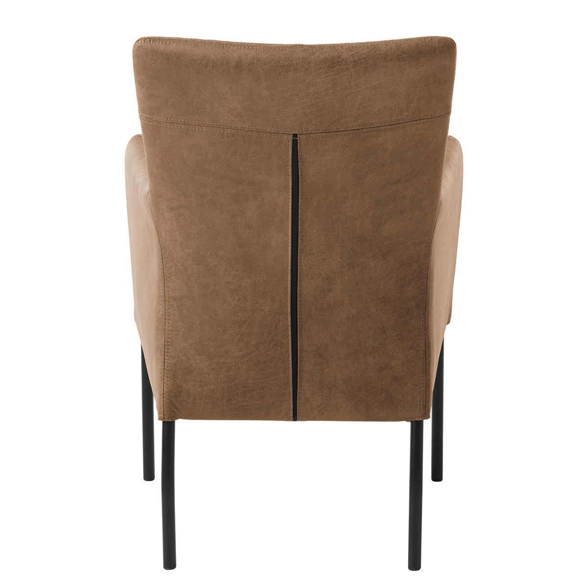 SESSEL - Antiklederlook - Grau, Textil (82/57/65cm) - home24