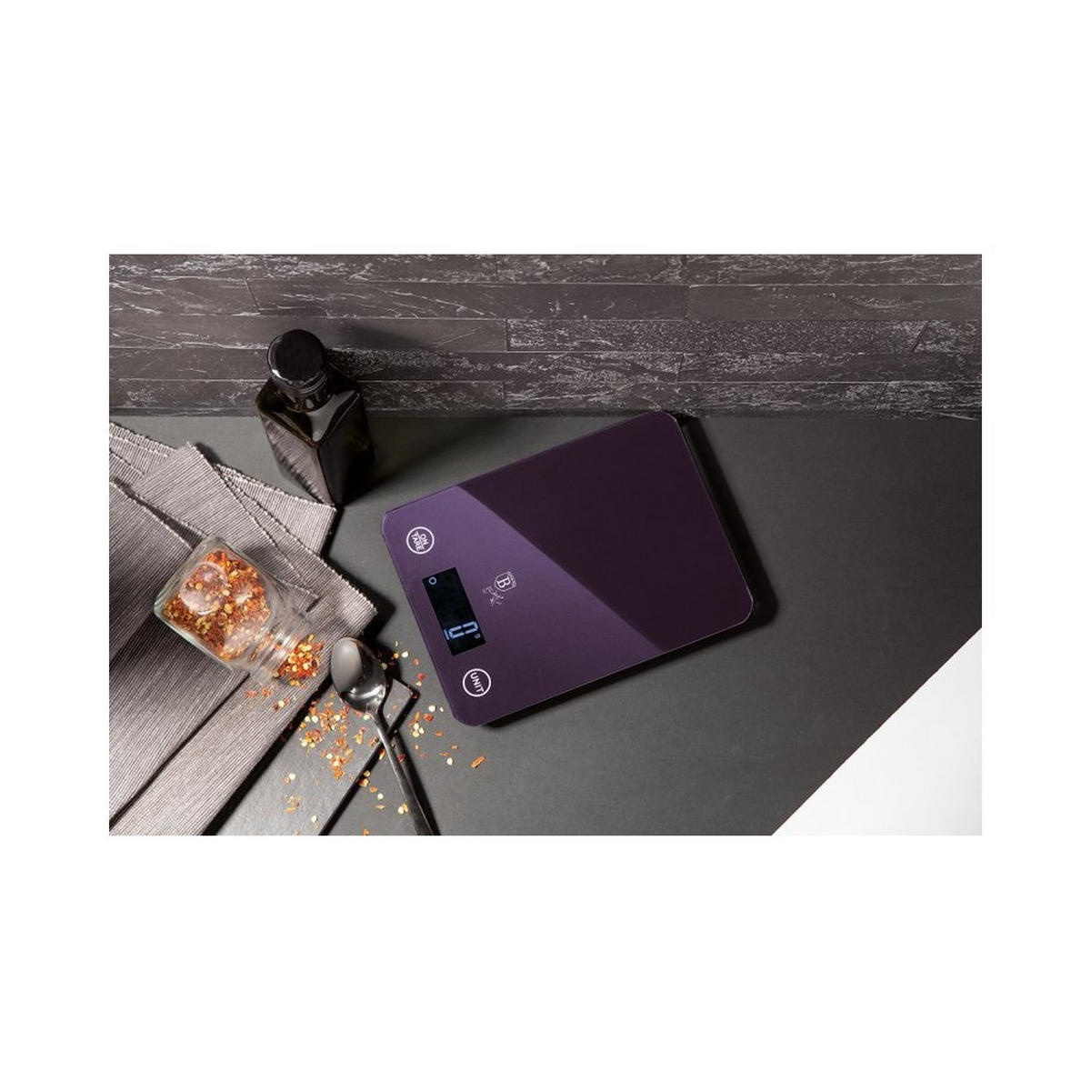 KÜCHENWAAGE Lila 21.5/14/1 cm 32852 - Violett, Kunststoff - Berlinger Haus