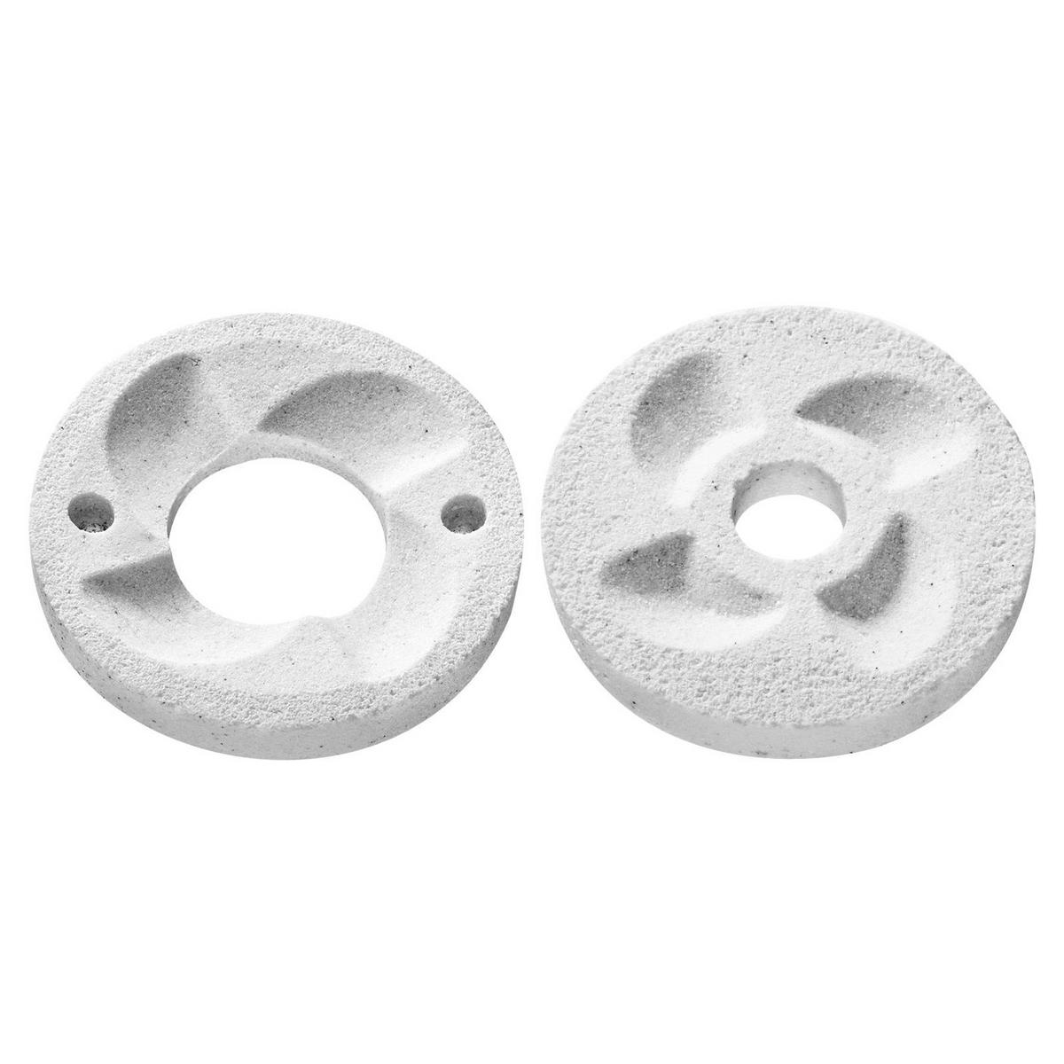 GETREIDEMUHLE 2-teiliges Set Ersatzmahlscheiben Kompatibel Mit GM-002 - Silberfarben, Metall (18/8/18cm) - Rolipo