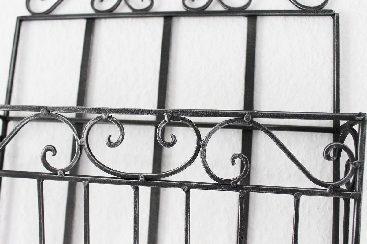 WANDREGAL Metall Schwarz 101 cm - Anthrazit, Metall (33/101/8cm) - DanDiBo