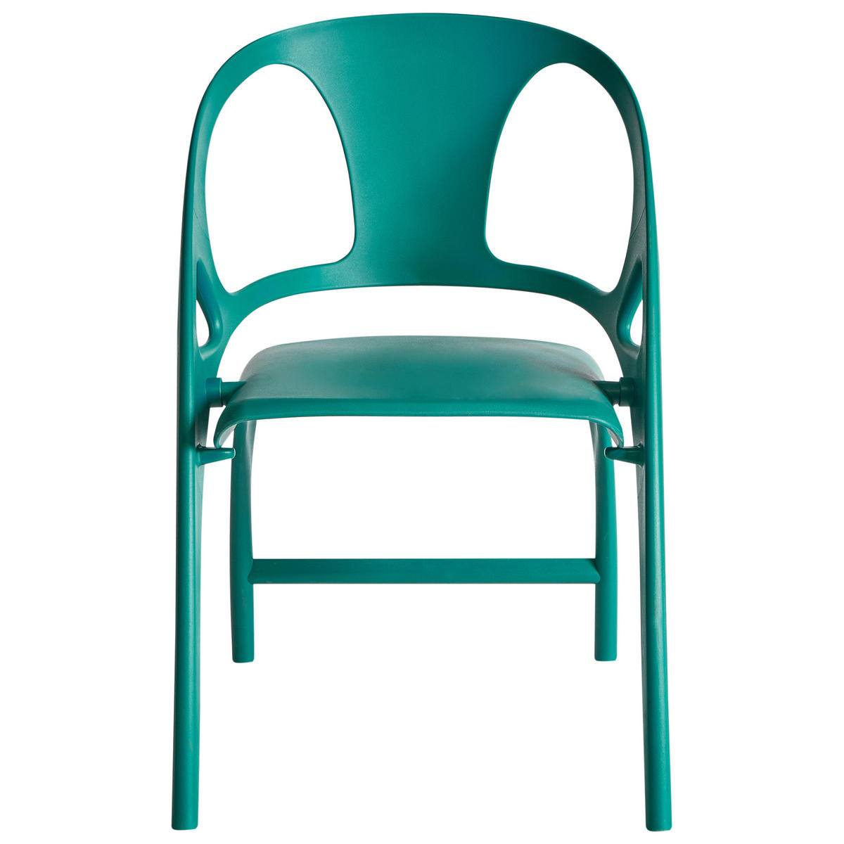 GARTENSTUHL 4er-Set Blaugrün Nemi - Grün, Kunststoff (59/80/53cm) - Beliani