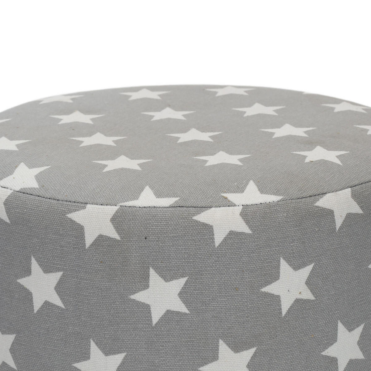 HOCKER grau mit Givadets Stars 30/30/32 cm - Grau, Textil (30/32/30cm) - Home Styling Collection