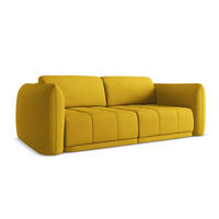 3-SITZER SOFA Chenille Stoff Gelb - Currygelb/Gelb, Kunststoff/Textil (210/74/105cm) - Makamii