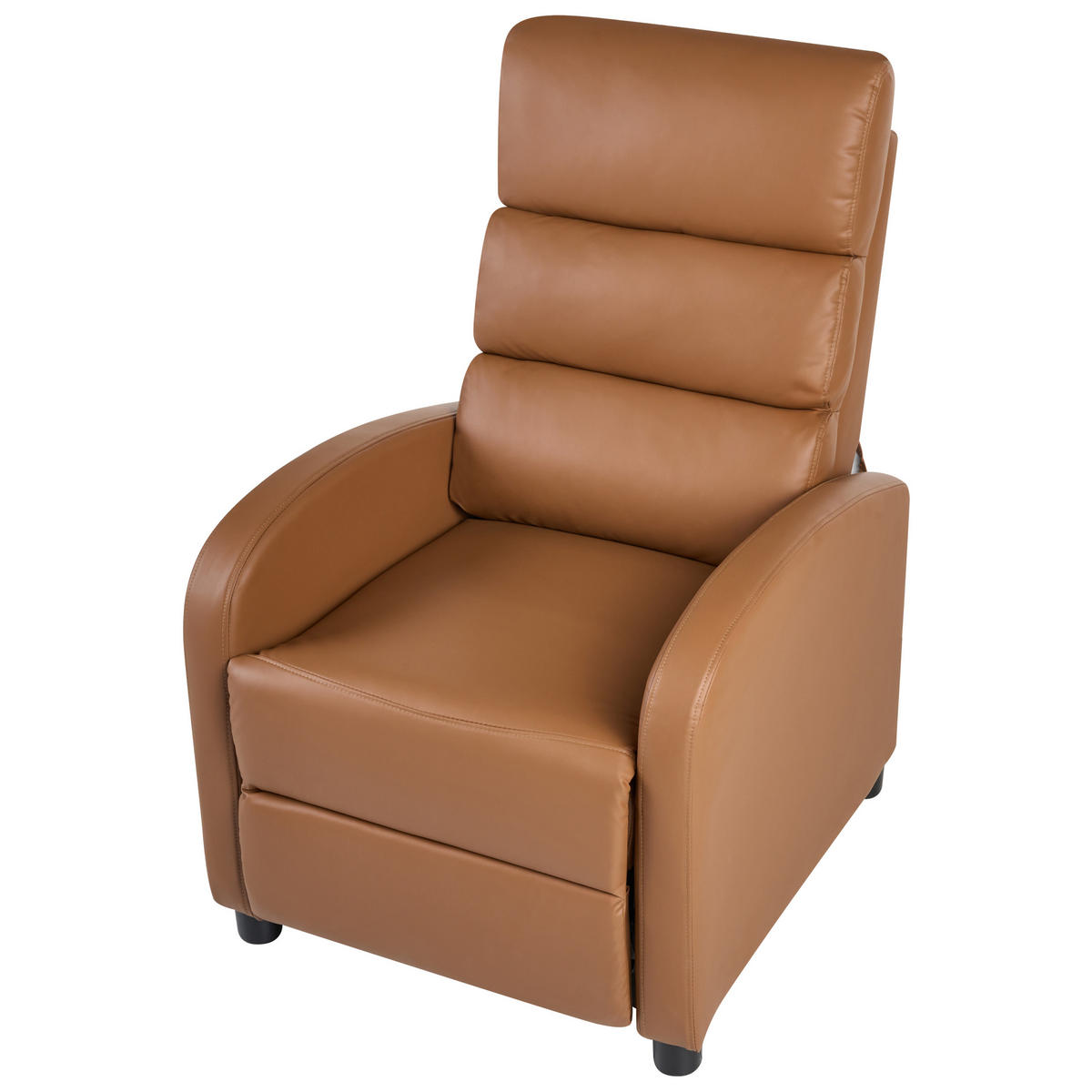 FERNSEHSESSEL Kunstleder Braun Otus - Braun, Kunststoff (67/75/89cm) - Beliani