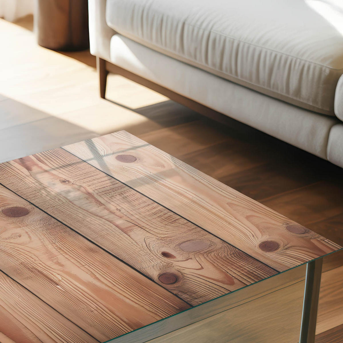 GLASPLATTE 80x60 cm – Holzmotiv - Grün, Glas (0.4/80/60cm) - ArtPrintCave
