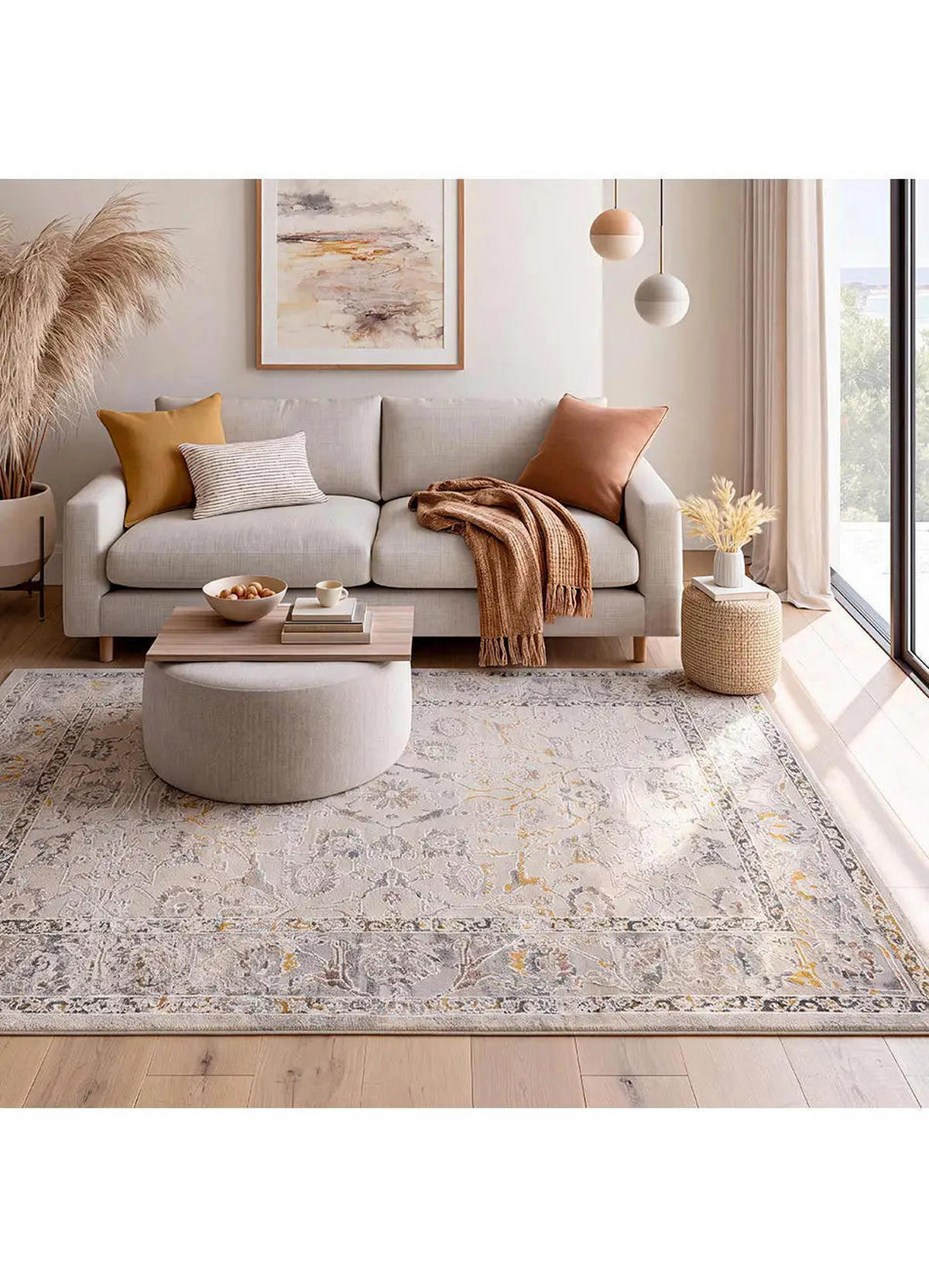 KURZFLORTEPPICH Beige / Mehrfarbig Berta 115/170 cm - Multicolor, Textil (115/170cm) - Atticgo