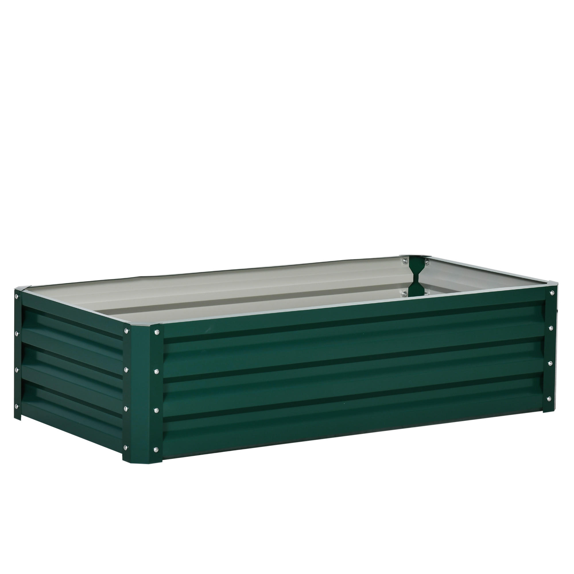 HOCHBEET 120x60x30 cm Stahl grün - Grün, Metall (120/30.5/60cm) - Fortuna Lai
