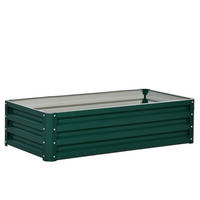 HOCHBEET 120x60x30 cm Stahl grün - Grün, Metall (120/30.5/60cm) - Fortuna Lai