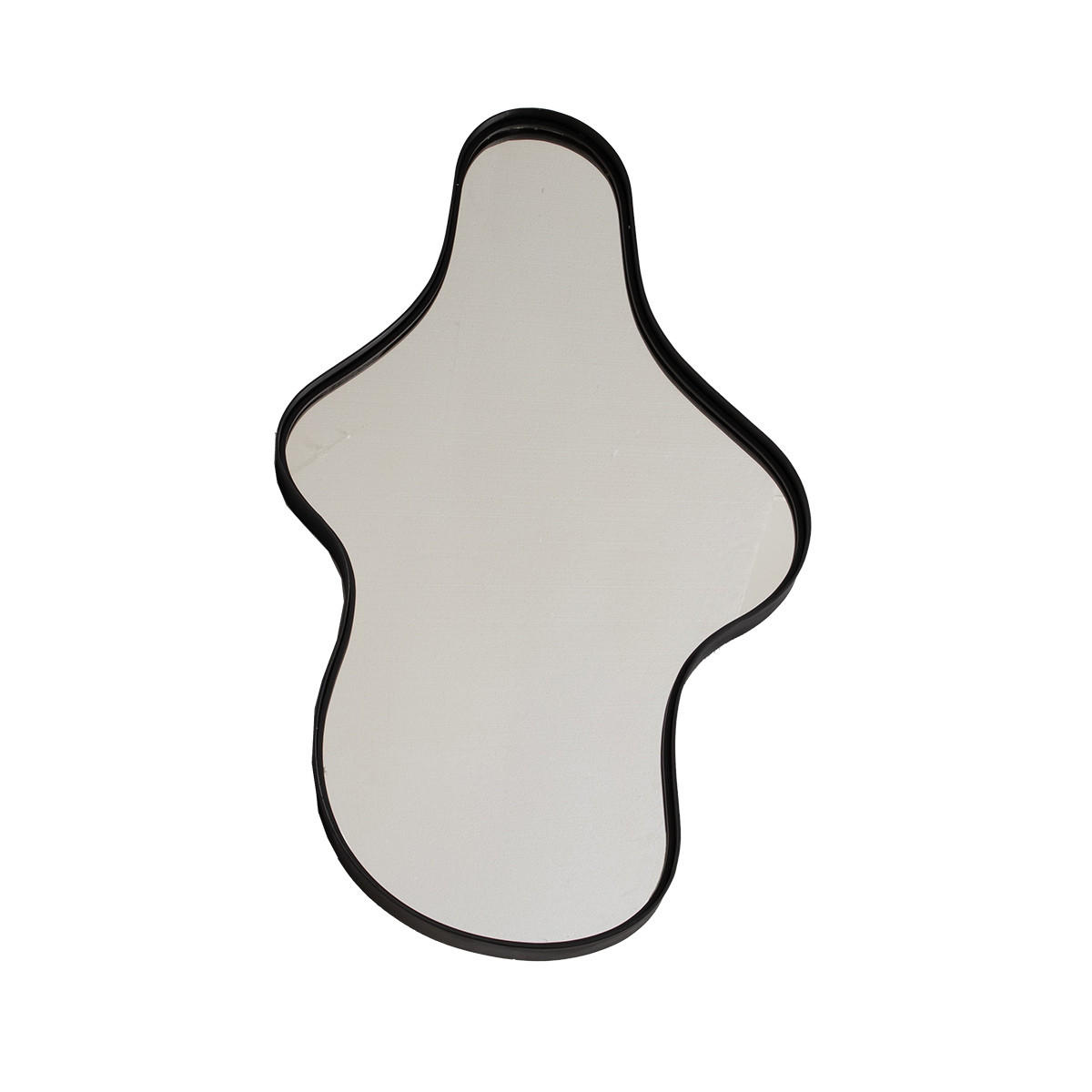 SPIEGEL Organic aus Metall 110cm, Schwarz - Schwarz, Metall (65/110/5cm) - Giga Meubel