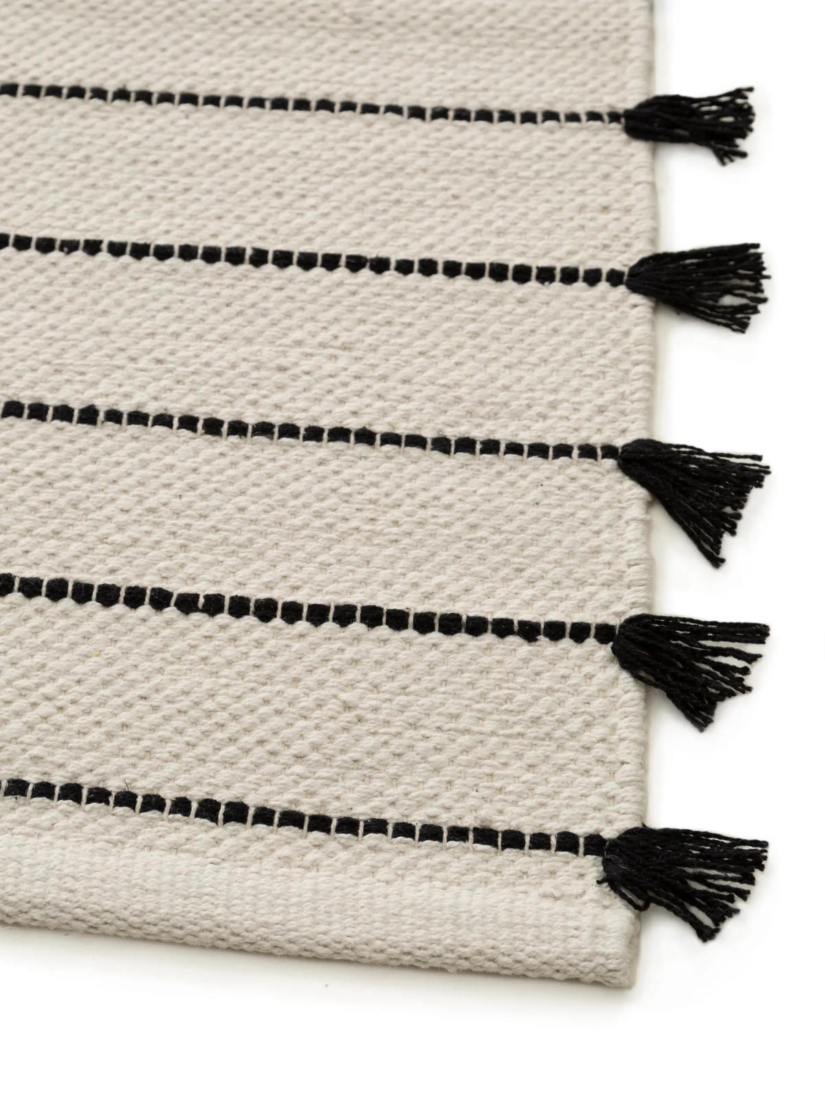 BAUMWOLLTEPPICH Bo Ivory 70x200 cm - Creme, Textil (70/200cm) - benuta Pop