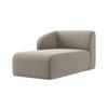 SOFAELEMENT Links Samt Stoff Grau - Taupe/Schwarz, Holzwerkstoff/Kunststoff (91/75/166cm) - Makamii