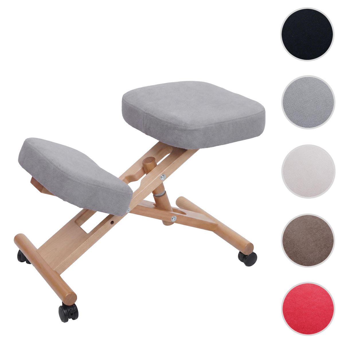 KNIESTUHL Grau - Grau, Textil (42/73/65cm) - MCW
