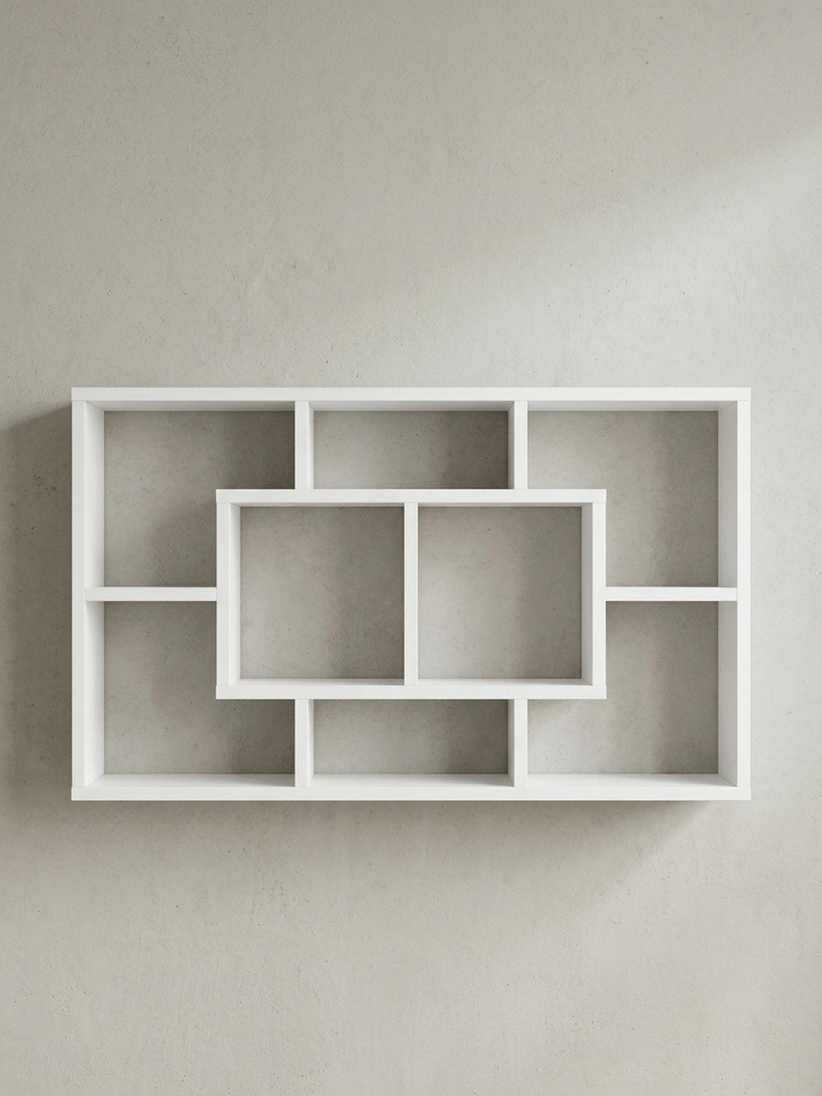 WANDREGAL RUR MDF Melaminbeschichtet Modern, Weiß 85x16x48 cm - Weiß, Holz (85/48/16cm) - KADIMA DESIGN