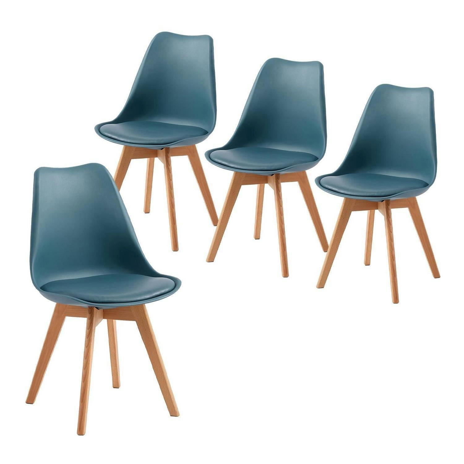ESSZIMMERSTUHL 4er Set Morandi Dunkelblau - Blau, Kunststoff (41/82/47.5cm)