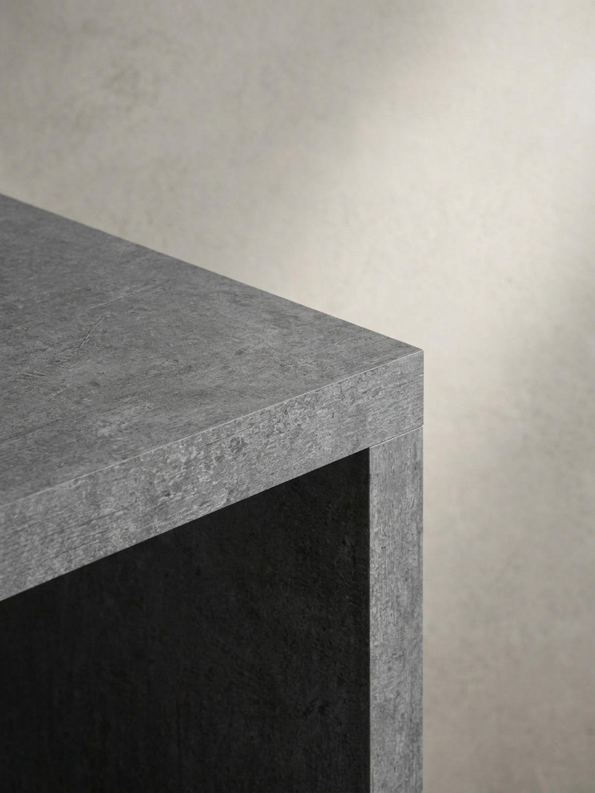 COUCHTISCH in Beton-Optik, zeitloses Design, rechteckig, schlicht, Grau 110x55x35 cm - Grau, Holzwerkstoff (55/110/35cm) - KADIMA DESIGN