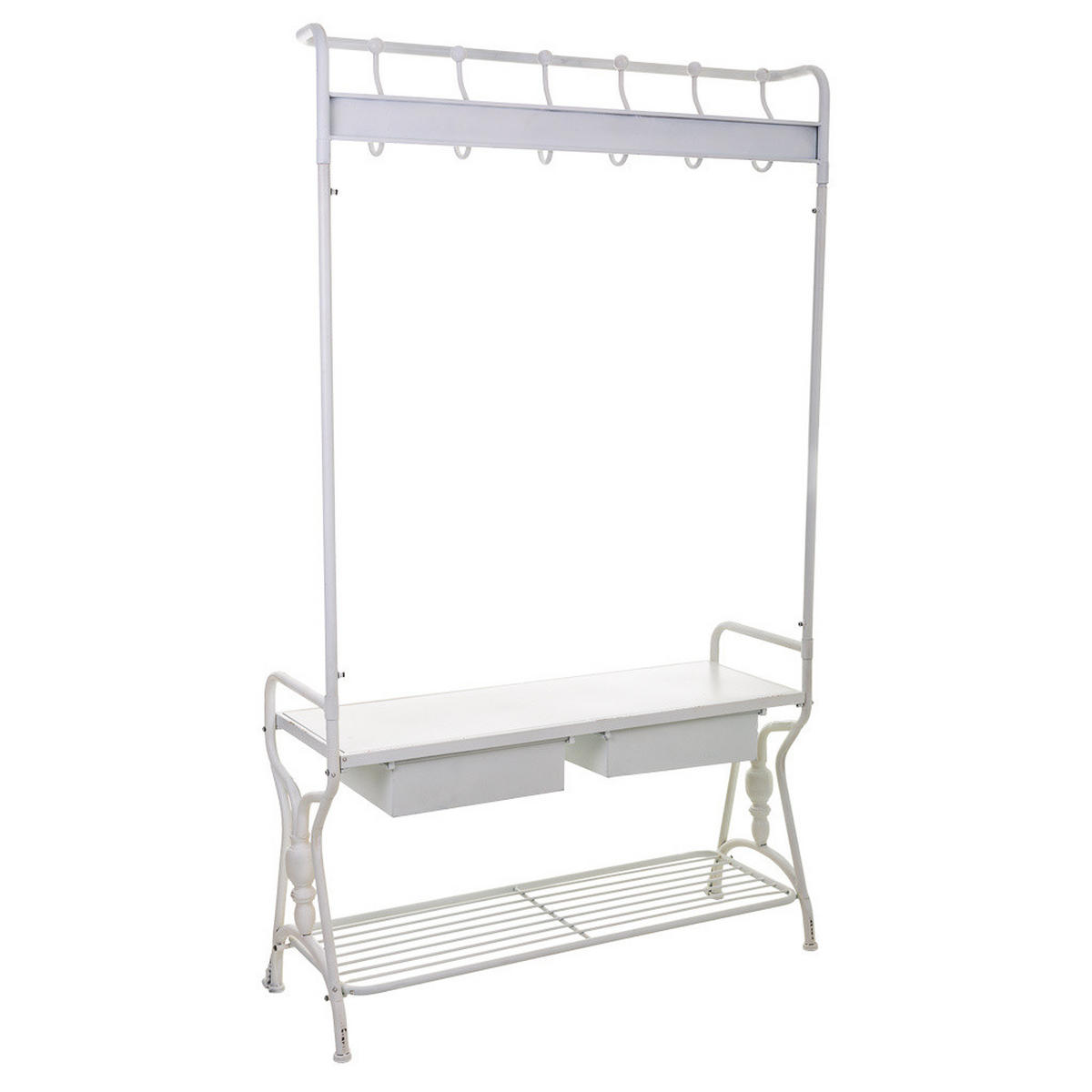 GARDEROBE aus Metall 104x39x183 Cm - Weiß, Metall (104/183/39cm) - Wanderlust