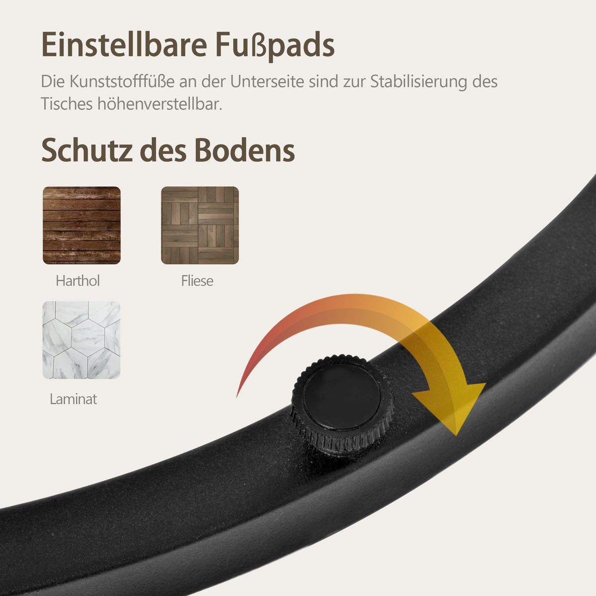 COUCHTISCH 2er-Set 70,5/50 und 44/45,5 cm in Eichefarben mit Metallgestell - Naturfarben, Holzwerkstoff (70.5/70.5/50cm) - Flora Grace