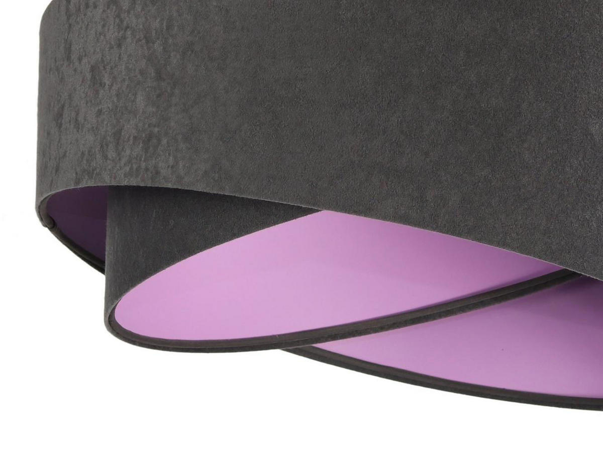 HÄNGELEUCHTE Grau 50/23 cm - Lila, Kunststoff (50/1.3/23cm) - ONZENO