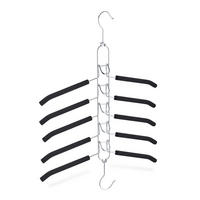 VIAC vešiakov - viacfarebná, kov/textil (4cm) - Relaxdays