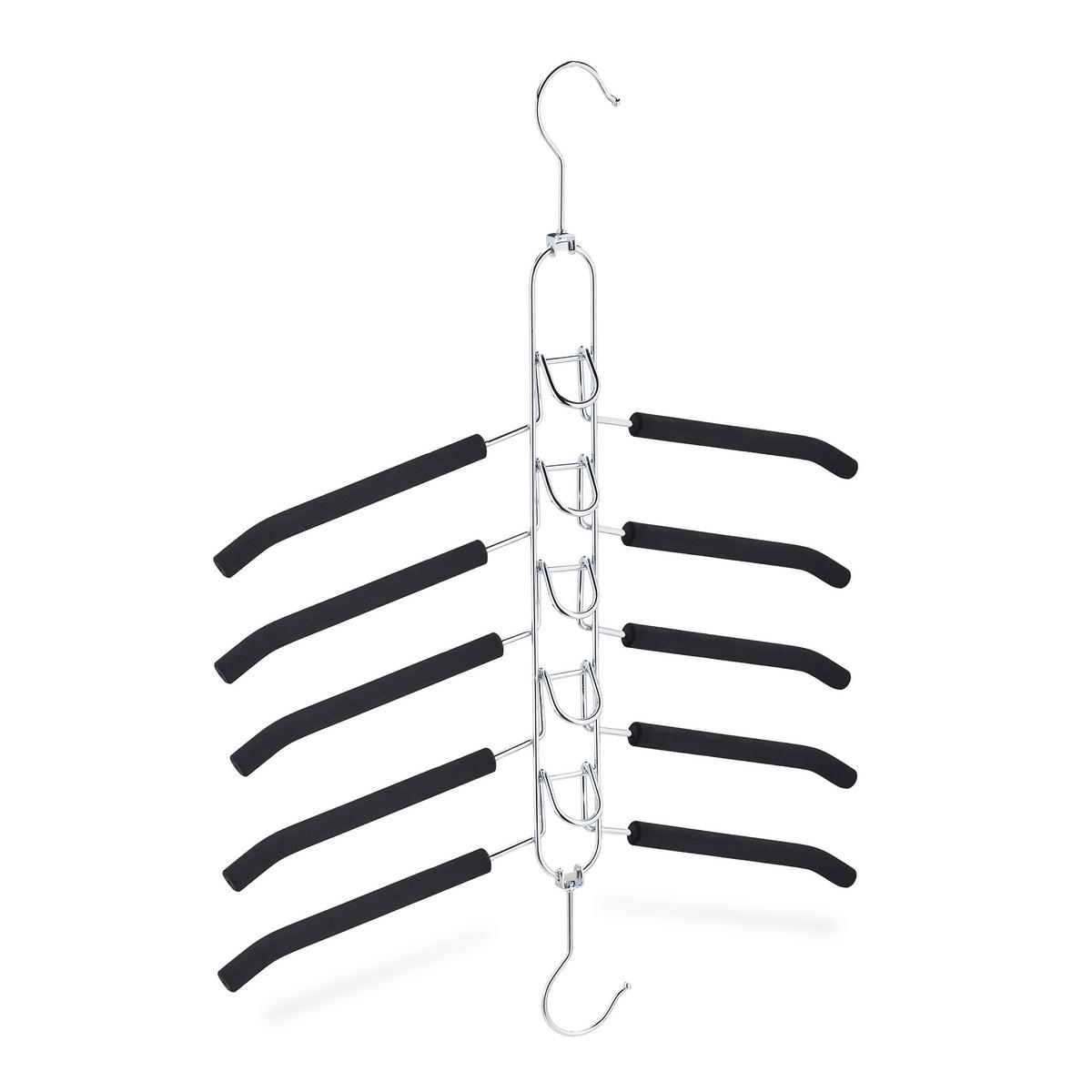 VIAC vešiakov - viacfarebná, kov/textil (4cm) - Relaxdays