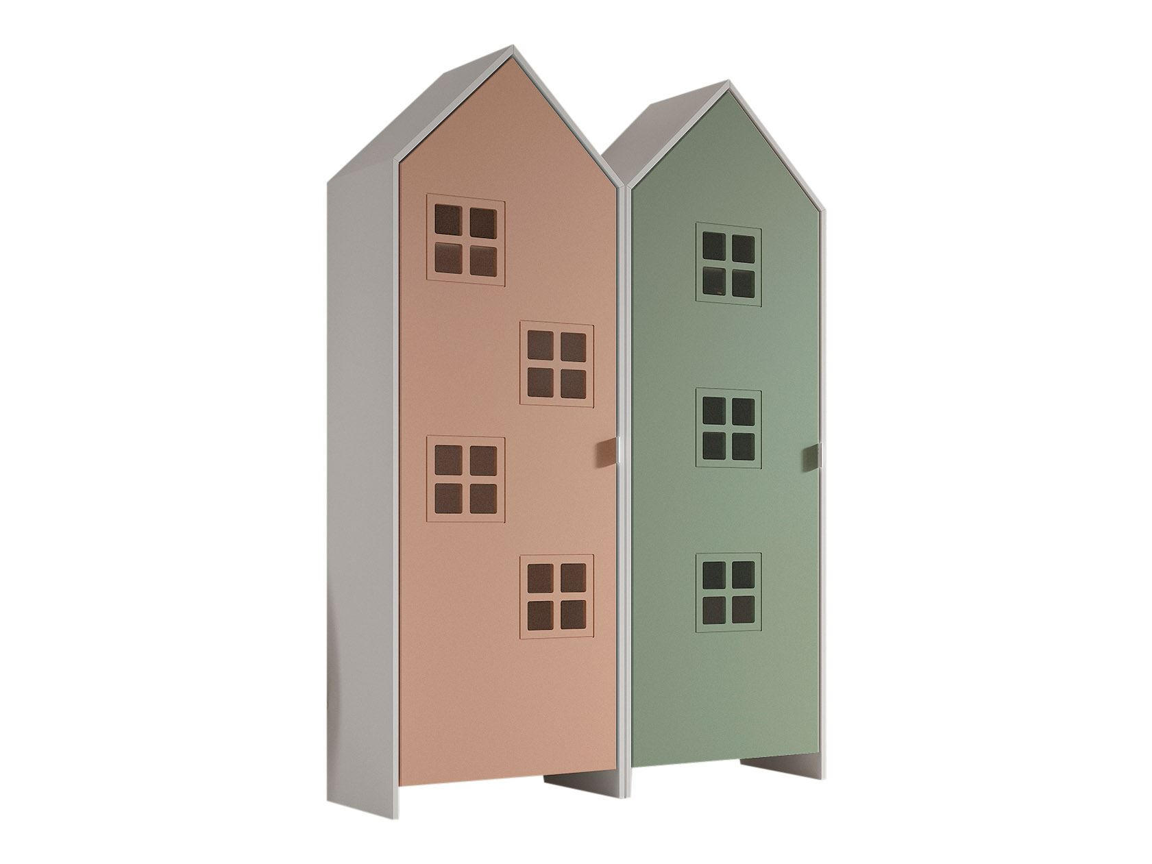 REGALSCHRANK Set Kania 115x37x171 MDF Weiß /Bunt - Pink/Grün, Holzwerkstoff (115/171/37cm) - 58aufmkessel