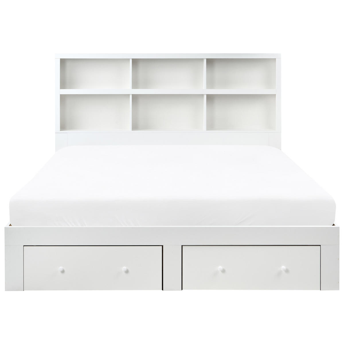 POSTEL s zásuvkami 180/200 cm MDF deska Bílá Tarare - bílá, kompozitní dřevo (180/200cm) - Beliani