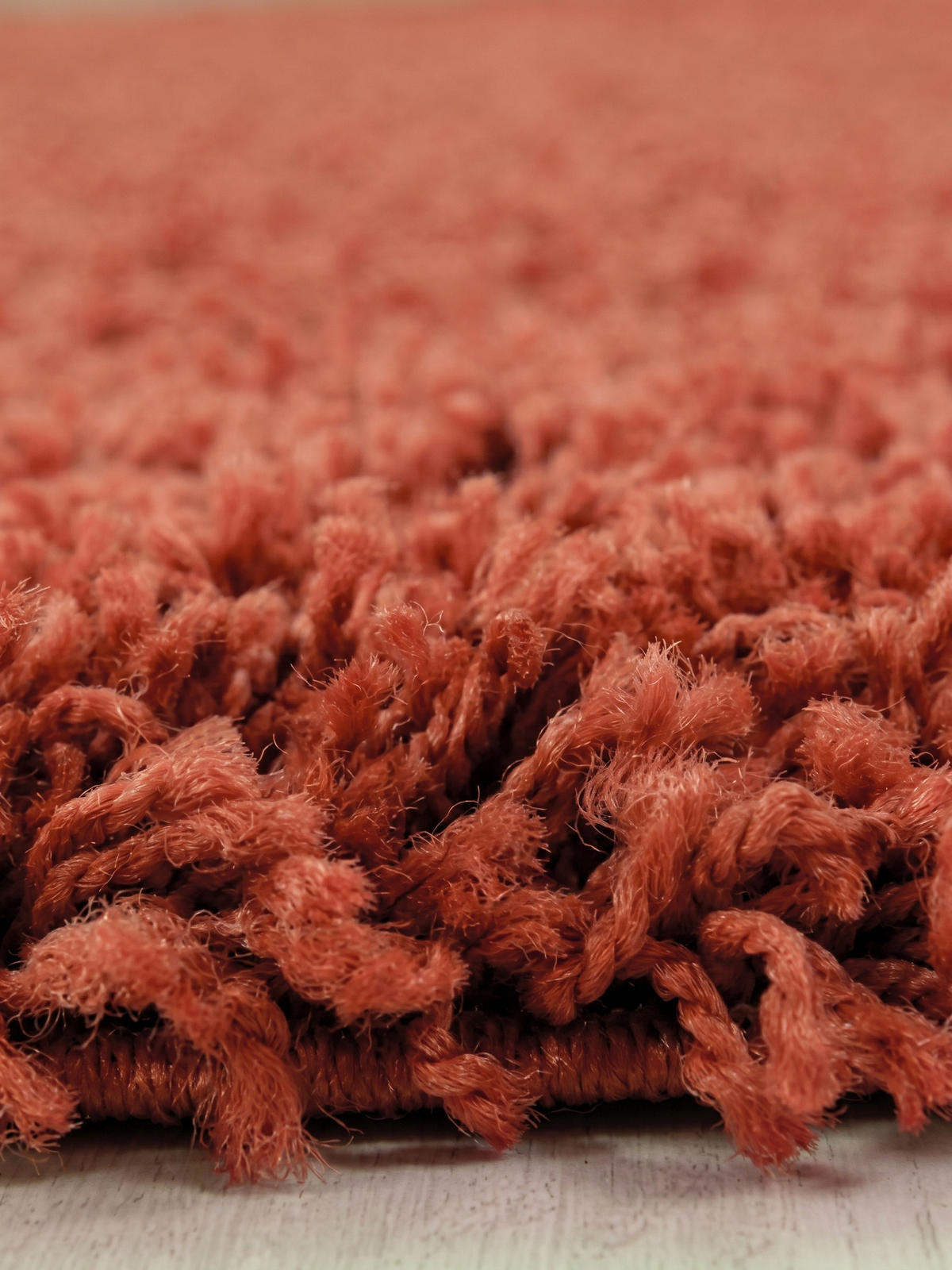 TEPPICH Hochflor Unifarben Polypropylen Wohnzimmer Shaggy Terrakotta Rechteckig 300x400 - Orange, Textil (400/300cm) - KADIMA DESIGN