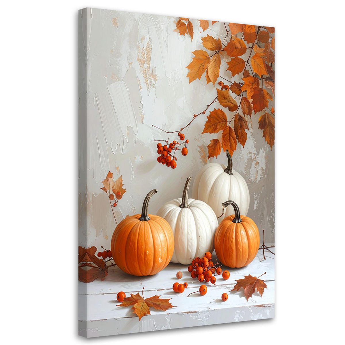 LEINWANDBILD Natur und Botanik 80x120cm - Orange, Textil (80/120cm) - Feeby