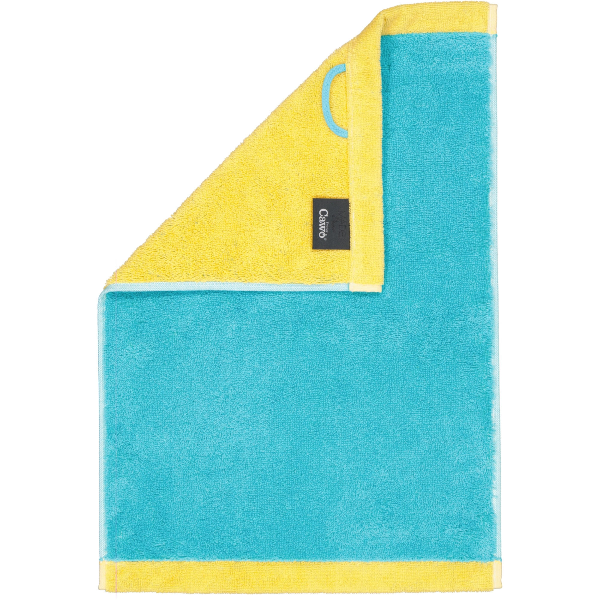 HANDTÜCHER LIFESTYLE SPLASH 7071 TÜRKIS/APRICOT - 15 - Blau, Textil (30/50cm) - Cawoe