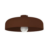 DECKENLEUCHTE - Dunkelbraun, Metall (40/40/12cm) - Lumicom